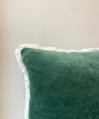 Sage Green Velvet Cushion Cover - House of Roya