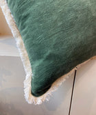 Sage Green Velvet Cushion Cover - House of Roya
