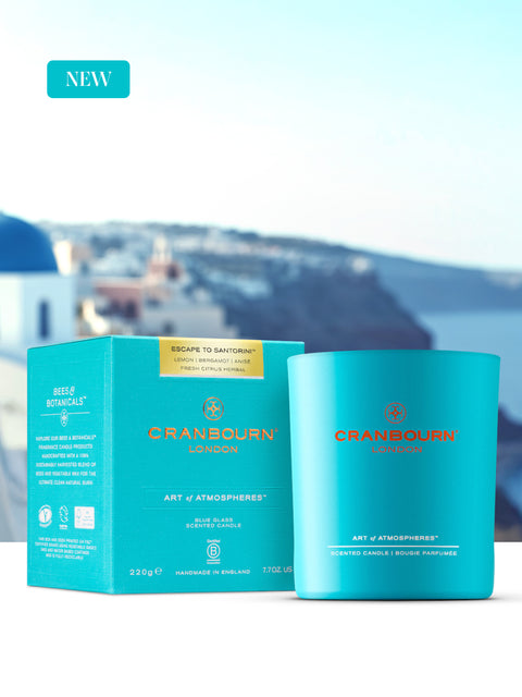 Escape to Santorini Candle 220g - House of Roya