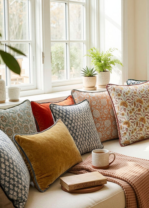 Elegant block print,
crafted for everyday comfort.