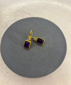 Sterling Silver Gold Plated Leila Earrings Set With Purple Amethyst Gemstone