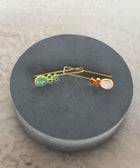 Handcrafted Sterling Silver Gold Plated Aarna Earrings With Precious Gemstones