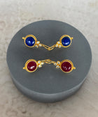 Ethically Sourced Gems Handcrafted in Jaipur - Amaya Sterling Silver Gold Plated Earrings