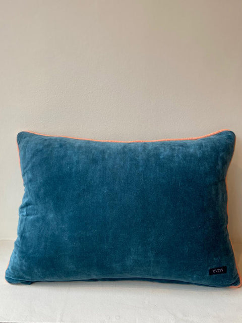 Garden of Jewels Embroidered Velvet Cushion Cover - House of Roya