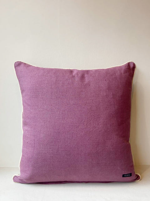 Floral Linen - Violet Vine Cushion Cover - House of Roya