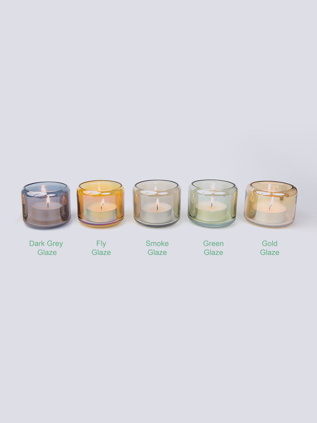 Glaze Votive with Iridescent Finish