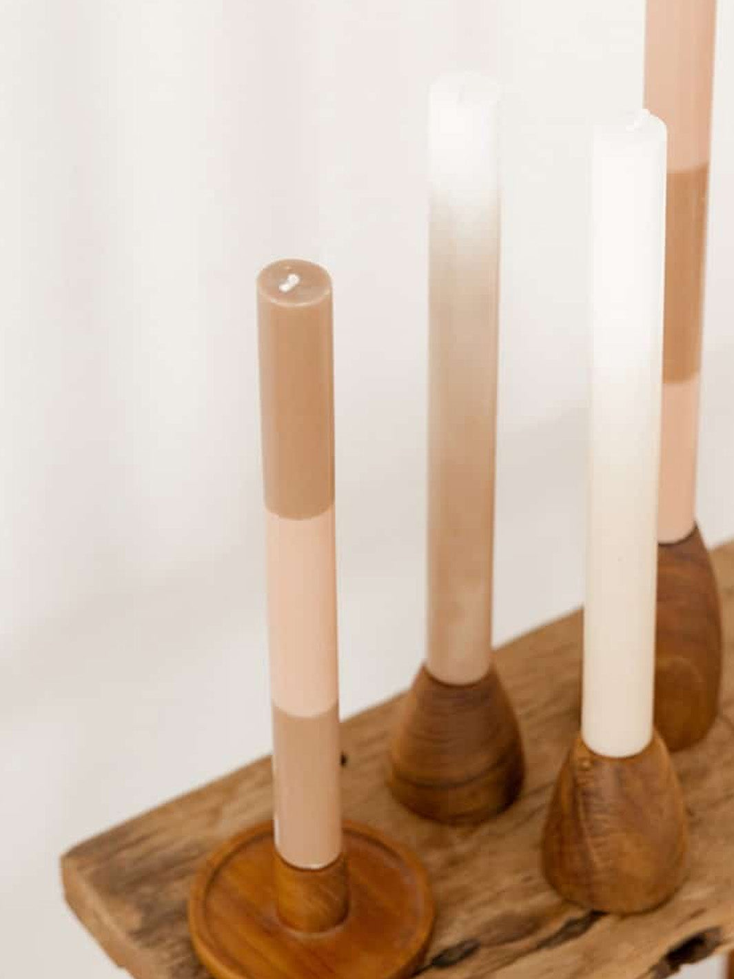 Gradient Candles Set of 3 - Limestone