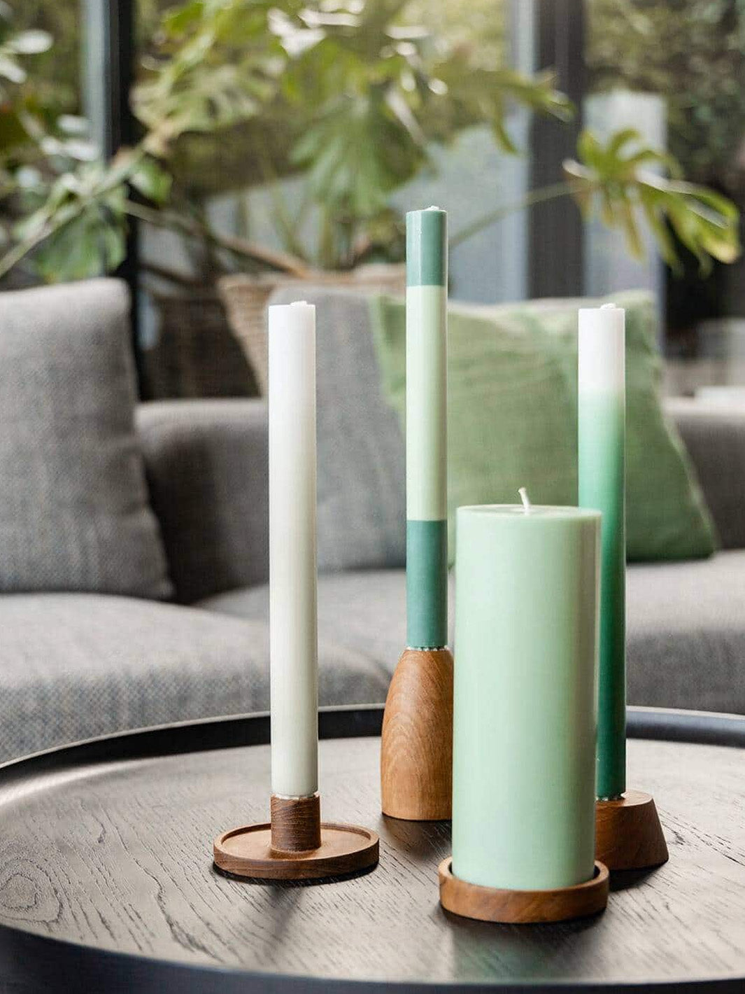 Gradient Candles Set of 3 - Long Meadow