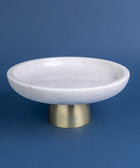 Marble and Brushed Gold Cake Stand - House of Roya
