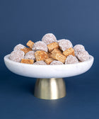 Marble and Brushed Gold Cake Stand - House of Roya