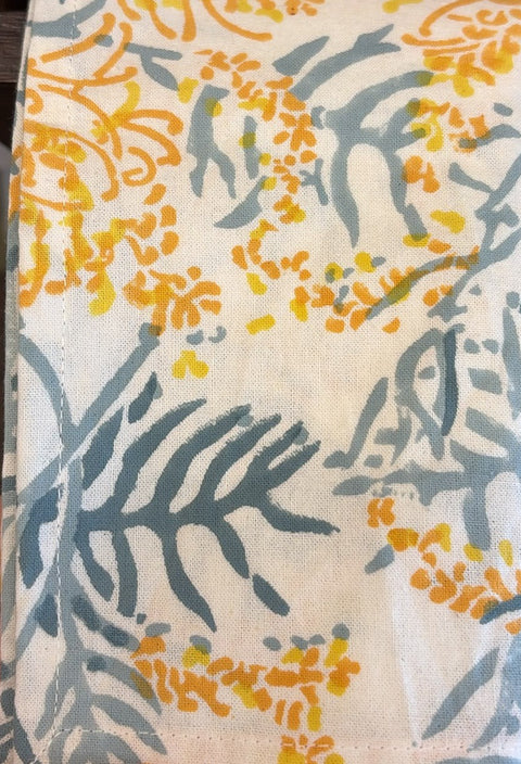 Yellow Tango Lily Jaipuri Napkin-Single