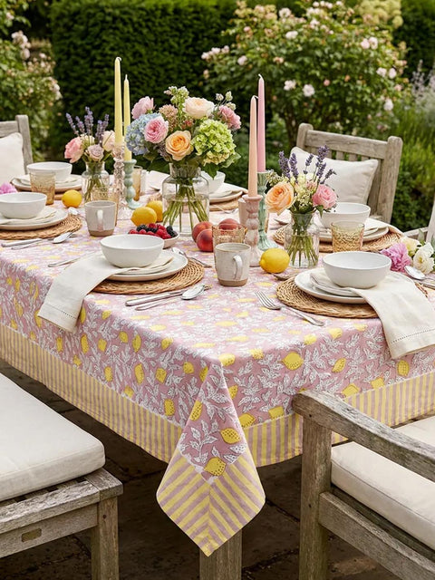 Lemon Earth Jaipuri Tablecloth