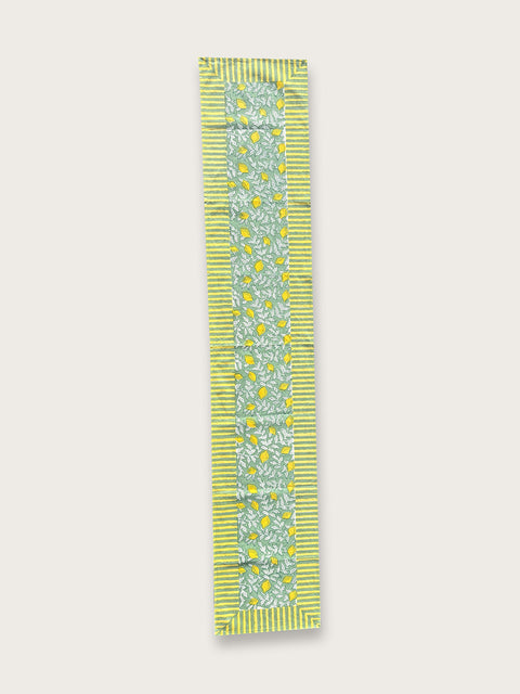 Lemon Green 170cm x 33cm Jaipuri Table Runner