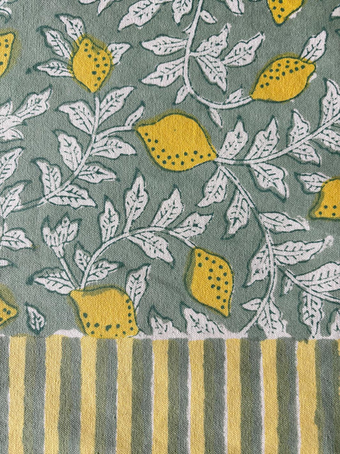 Lemon Green Jaipuri Tablecloth