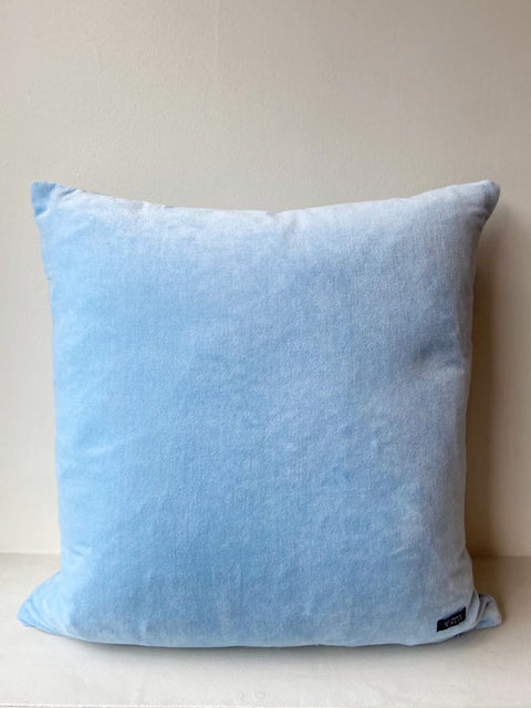 Quilted Velvet - Light Blue Cushion Cover