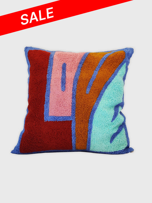 0215-Love Aari Cushion Cover - Multicolour