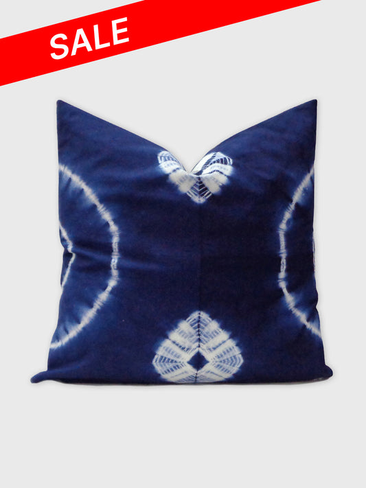 Mirror Pattern Hand Dyed Shibori Cushion Cover