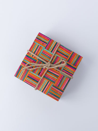 0215-Multicoloured Coasters - Set of 4