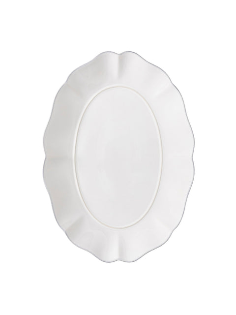 Rosa White Oval Platter 40cm - House of Roya