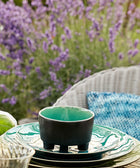 Riviera Azure Footed Soup Bowl 14cm - House of Roya