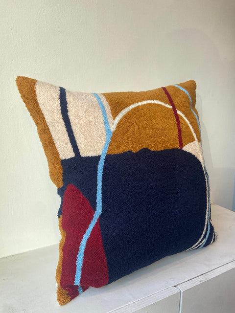 Swirl Ochre Cushion Cover - Multicolour - House of Roya