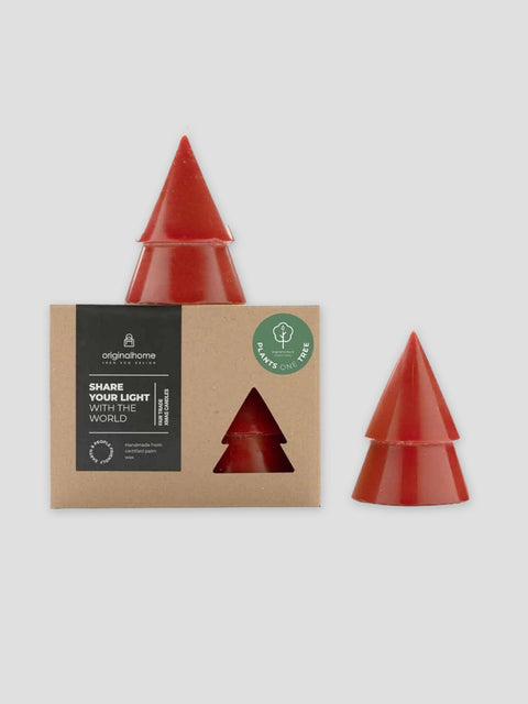 Tree Candle Warm Red - Small - House of Roya