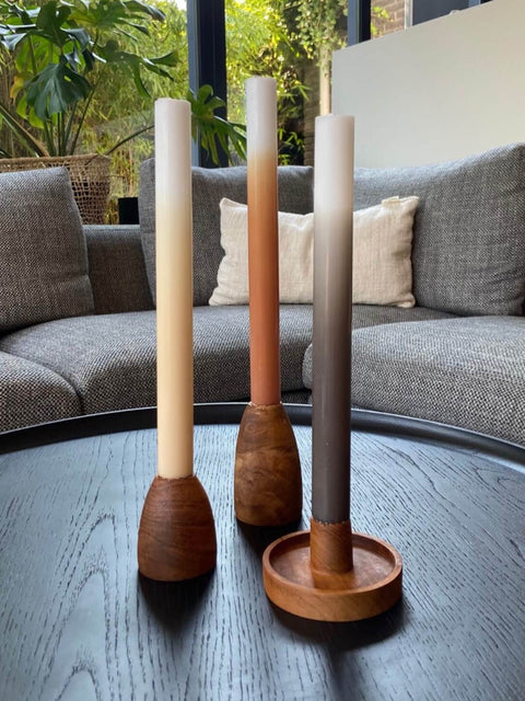 Gradient Candles Set of 3 - Pine Apple - House of Roya