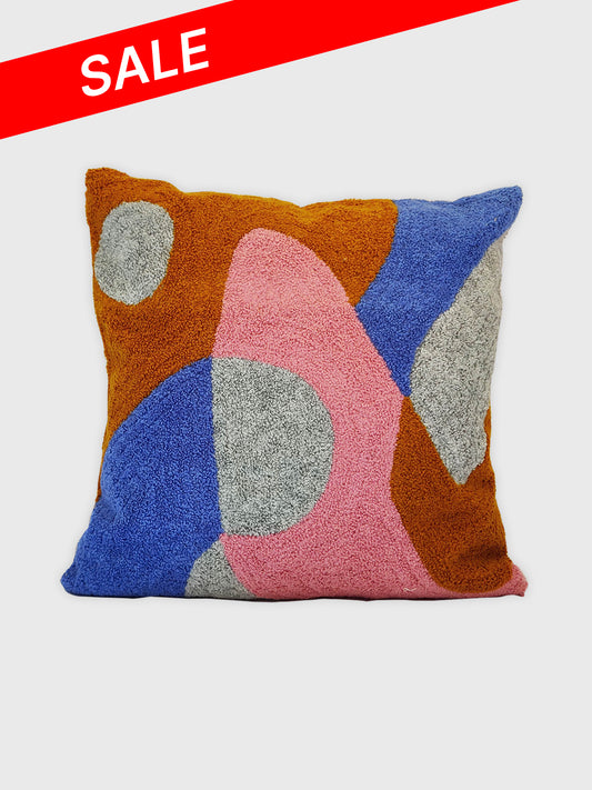 Patch Aari Cushion Cover - Multicolour