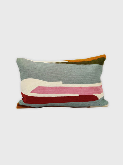 Rectangle Aari Cushion Cover - Multicolour