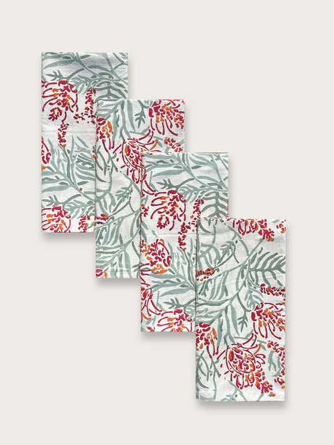Red Tango Lily Jaipuri Napkin - Single