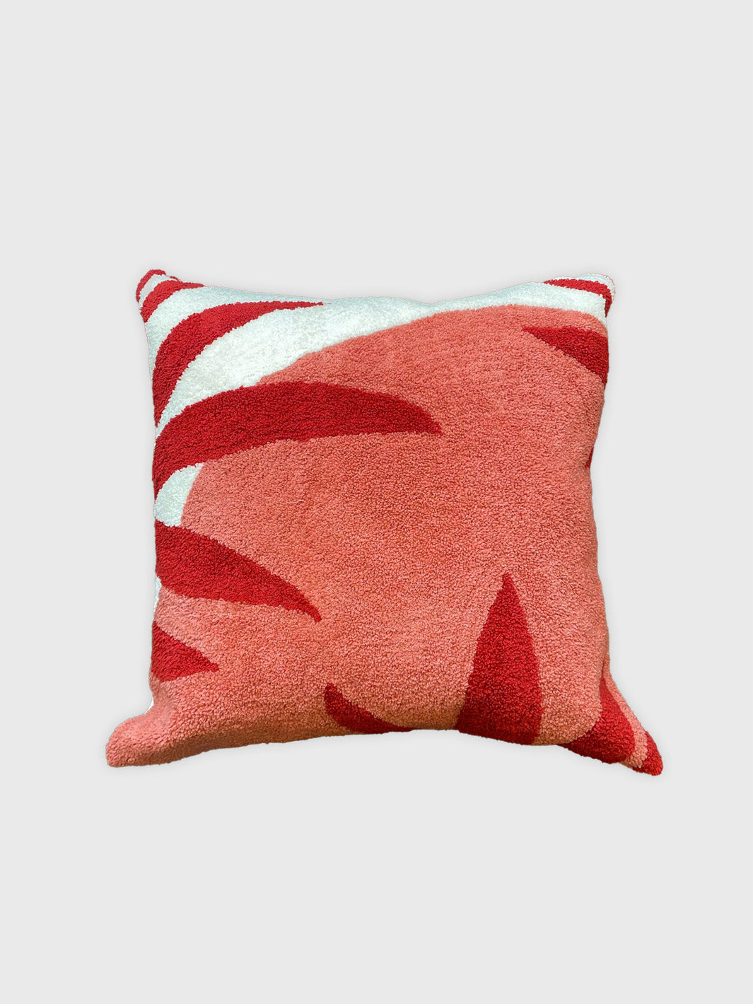 Red Leaf Soft Embroidered Cushion Cover