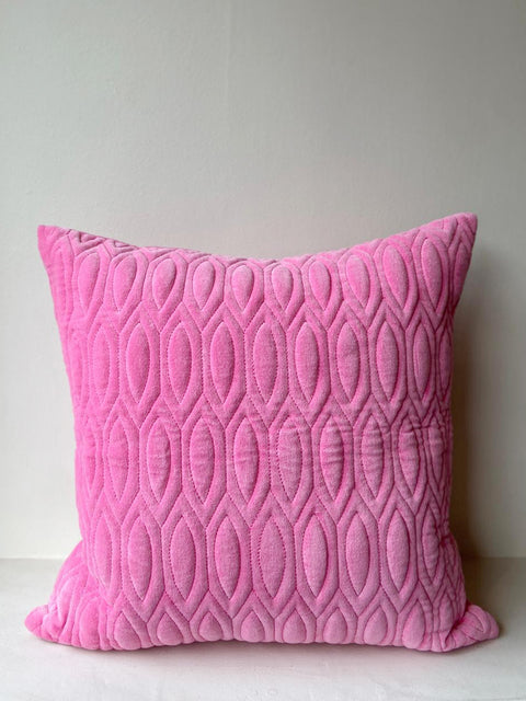 Quilted Velvet - Hot Pink Cushion Cover - House of Roya
