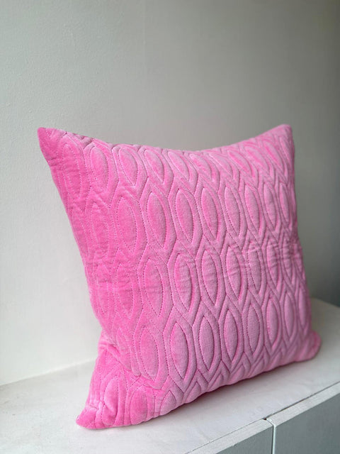 Quilted Velvet - Hot Pink Cushion Cover - House of Roya