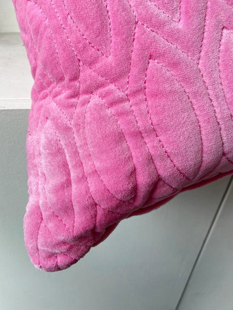 Quilted Velvet - Hot Pink Cushion Cover - House of Roya
