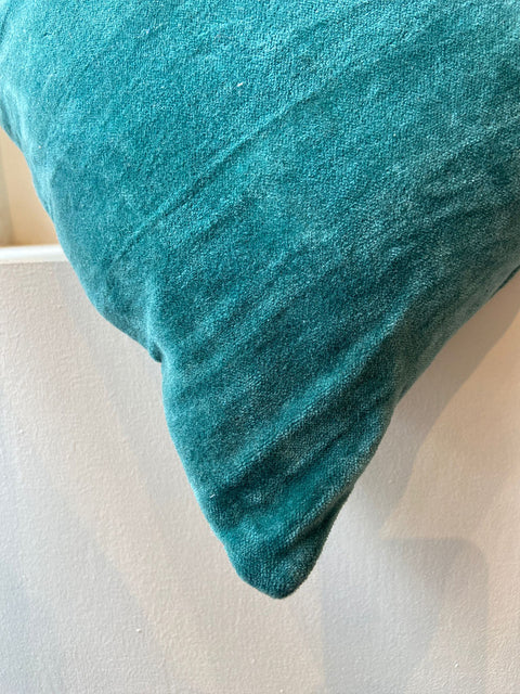 Sea Green Velvet Cushion Cover - House of Roya