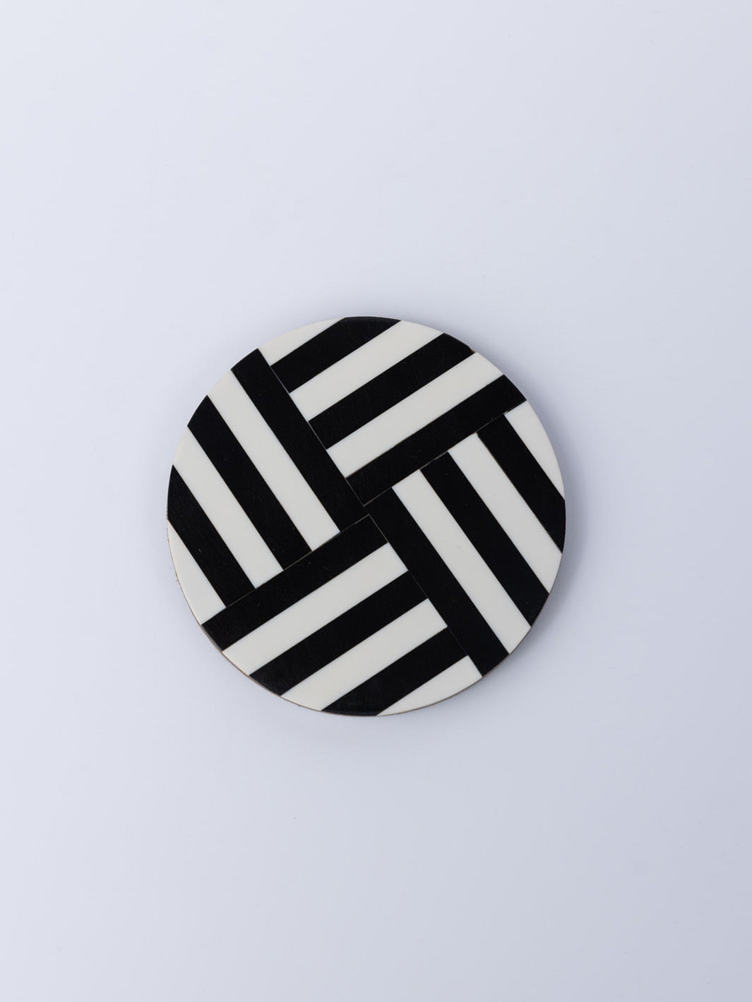 0215-Striped Resin Coasters - Set of 4