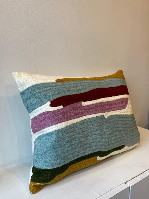 Rhythmic Waves Cushion Cover - Multicolour - House of Roya
