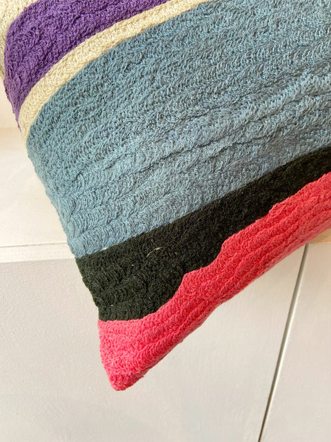 Crimson Wave Rectangle Cushion Cover - House of Roya