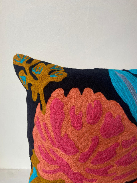 Midnight Flowers Cushion Cover - House of Roya