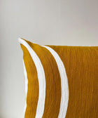 Circular Embroided Aari Cushion Cover - Ochre - House of Roya