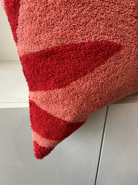 Red Leaf Soft Embroidered Cushion Cover - House of Roya