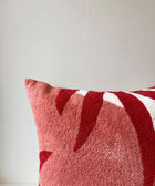 Red Leaf Soft Embroidered Cushion Cover - House of Roya