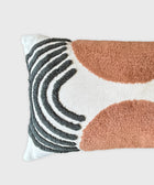 Ripple Aari Cushion Cover - Salmon & Grey - House of Roya