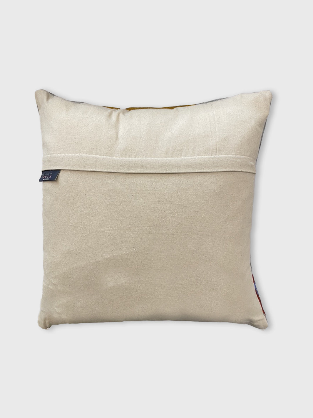 0215-Leaf Aari Cushion Cover - Multicolour