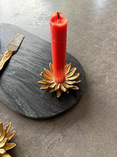 Sunflower Brass Candleholder