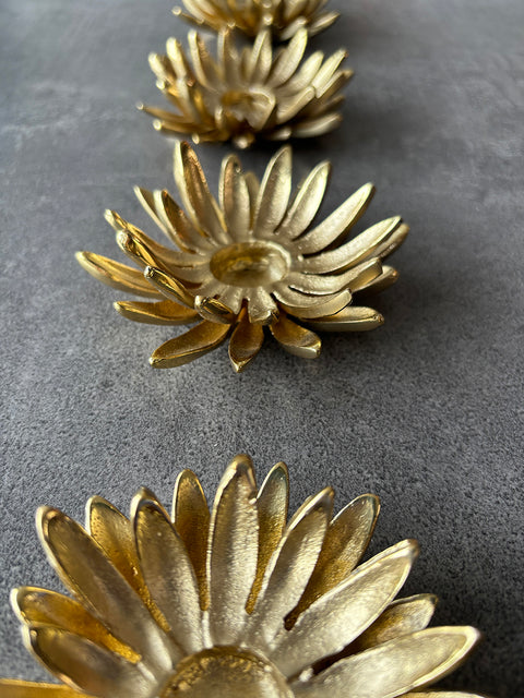 Sunflower Brass Candleholder