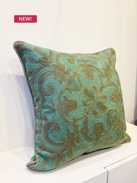 Samar Floral Embroidered Cushion Cover - House of Roya