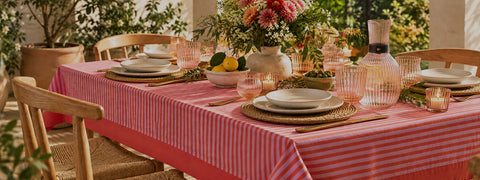 Jaipuri table linens, handcrafted 
prints for every occasion.
