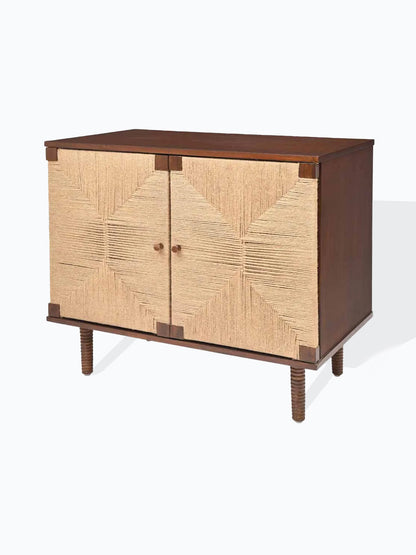 Rush Weave Teak - Storage Cabinet