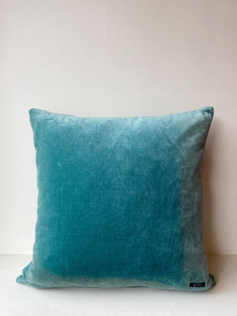 Quilted Velvet Teal Cushion Cover